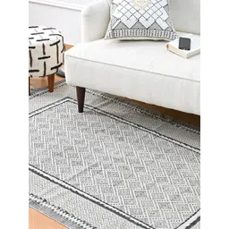 Art Avenue Cream-Colored & Grey Traditional Cotton Rectangular Carpet-picture-20