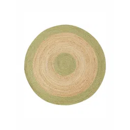 Art Avenue Eswatini Beige & Green Textured Round Floor Jute Carpet-picture-34