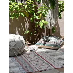 Art Avenue Grey & White Traditional Cotton Carpet-picture-33