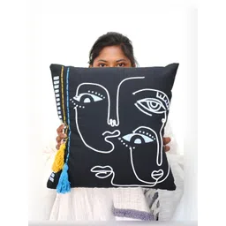 Art Avenue White & Black Abstract Square Cushion Covers-image-23