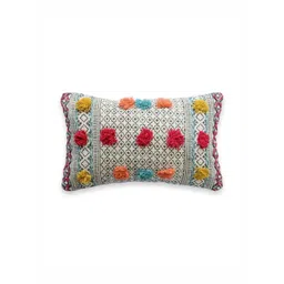 Art Avenue White & Red 2 Pieces Ethnic Motifs Rectangle Cushion Covers-image-7