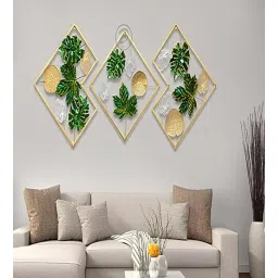 art house Mapple Leaves Multicolour Metal (Pack of 3) Wall Art-picture-12