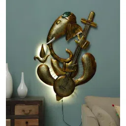 art house Veena Ganesh Ji Multicolour Metal Wall Art-picture-28