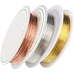 ART IFACT 60 Meters of Copper, Silver and Brass Wire - 20 Meters Each of 32 Gauge, 0.27mm/thin Wire for Craft, Jewellery Making, Beading-picture-28