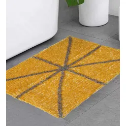 art india Yellow Geometric Blended Cotton 16x24 Inches AntiSkid (Set of 2) Door Mat-picture-18
