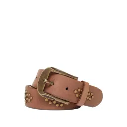 Art N Vintage Beige Leather Waist Belt For Men-picture-21