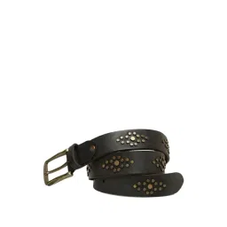 Art N Vintage Black Leather Waist Belt For Men-picture-39