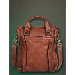 Art N Vintage Gabriel Cognac Leather Solid Medium Cross Body Bag-picture-28