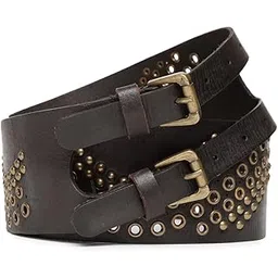 art n vintage Leather Belts for Men with Metal Buckle - Mens Casual Jeans Dress Belt - Handcrafted Waist Belt-picture-12