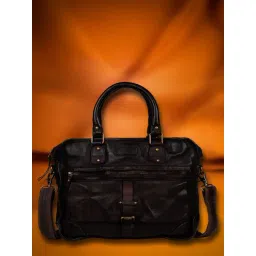 Art N Vintage Noah Brown Leather Solid Large Laptop Messenger Bag-picture-32