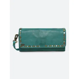 Art N Vintage Olivia Blue Leather Embellished  Clutch-picture-35