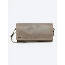 Art N Vintage Olivia Grey Leather Solid  Clutch-picture-17