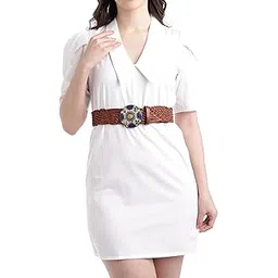 art n vintage Women’s Genuine Leather Dress Belt – Handmade Designer Waist Belt with Stylish Buckle – Fashionable & Versatile for Dresses, Jeans & Formal Wear – Elegant Ladies Belt- (Cognac)-picture-33