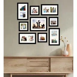 Aria Set Of 9 Black Synthetic Wood Collage Photo Frames-image-28