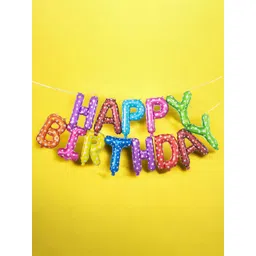 Art Street 13Pieces Green & Yellow Happy Birthday Letter Foil Balloons-picture-25