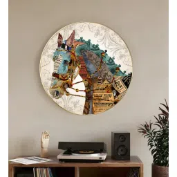 art street (1Pc) Multicolor Paper Round Horse Wall Art-picture-24