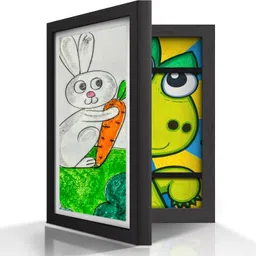 Art Street A4 Kids Artwork Storage Photo Frame for Paintings/Drawing/Artwork for walls Children Picture Frame & Easy Swappable Kids Art Frame (Black, Size 9.2x12.6 inch) image 1