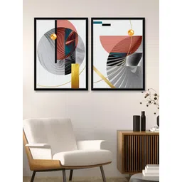 Art Street Architectural White & Grey 2 Pieces Printed Canvas Wall Paintings-picture-38