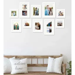 art street Bailey Set Of 10 White Synthetic Wood Collage Photo Frames-picture-28