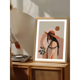 Art Street Beige & Black 1 Piece Synthetic Wood Other Table Top Paintings-picture-31