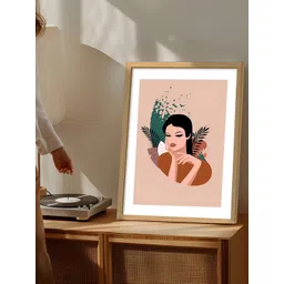 Art Street Beige & Black 1 Piece Synthetic Wood Other Wall Paintings-picture-37