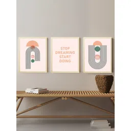 Art Street Beige & Black 3 Pieces Boho Motivational Quotes Wall Art-picture-10