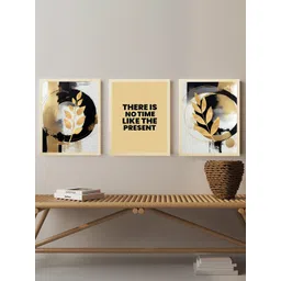 Art Street Beige & Black 3 Pieces Modern Boho Motivational Quotes Painting Wall Art-picture-18