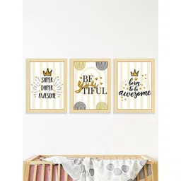 Art Street Beige & Black Nursery Kids Art Wall Art-picture-23
