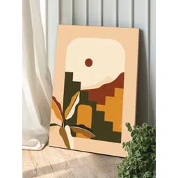 Art Street Beige & Green Boho Tropical Canvas Painting Wall Art-picture-21