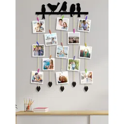 Art Street Birds Design MDF Plaque Clip Photo Collage Frame with Wooden Clips-picture-10