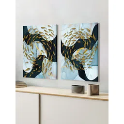 Art Street Black & Blue 2 Piece Canvas Other Wall Paintings-picture-17