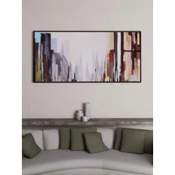 Art Street Black & Brown Colorful Large Panel Wall Art Print-picture-21
