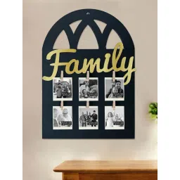 Art Street Black & Gold Engineered Wood Family Plaque Window Style Wall Art-picture-39