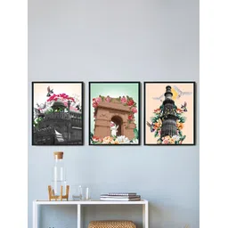 Art Street Black & Green 3Pcs Other Wall Paintings-picture-18