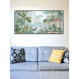 Art Street Black & Green Beautiful Nature Large Panel Wall Art Print-picture-24