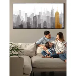 Art Street Black & Grey New York City Skyline Large Panel Wall Art Print-picture-11