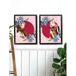 Art Street Black & Pink 2Pcs Other Wall Paintings-picture-13