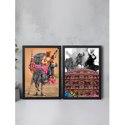 Art Street Black & Red 2Pcs Other Wall Paintings-picture-28