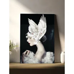 Art Street Black & White Pigeon Painting Canvas Wall Art-picture-30