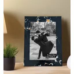 art street Black Engineered Wood Elegant Designed Black and White Photo Frame Table-picture-12