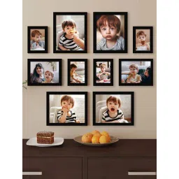 Art Street Black Synthetic Country Side Wall Photo Frame - Set of 10-picture-27