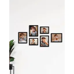 Art Street Black Synthetic Large Collage Wall Photo Frame - Set of 9-image-5