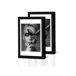 Art Street Black Wall Hanging Big Size Documentary Synthetic Photo Frame - Set of 2-image-29