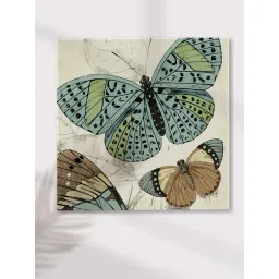 Art Street Blue And Beige Butterfly Abstract Decorative Canvas Modern Painting-picture-24