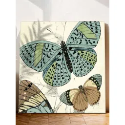 Art Street Blue And Beige Butterfly Abstract Decorative Canvas Modern Painting-picture-13