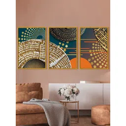 Art Street Blue & Yellow 3 Pieces Australian Painting Canvas Wall Arts-picture-41