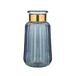 Art Street Blue Glass Flower & Plants Centerpiece Decoration Vase-picture-45