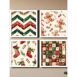 Art Street Blue Set of 4 Piece MDF Other Wall Paintings-picture-21