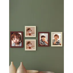 Art Street Brown 5-Pieces Wooden Wall Photo Frames-picture-36