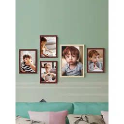 Art Street Brown & Beige 5 Pieces Wall Photo Frames-picture-37